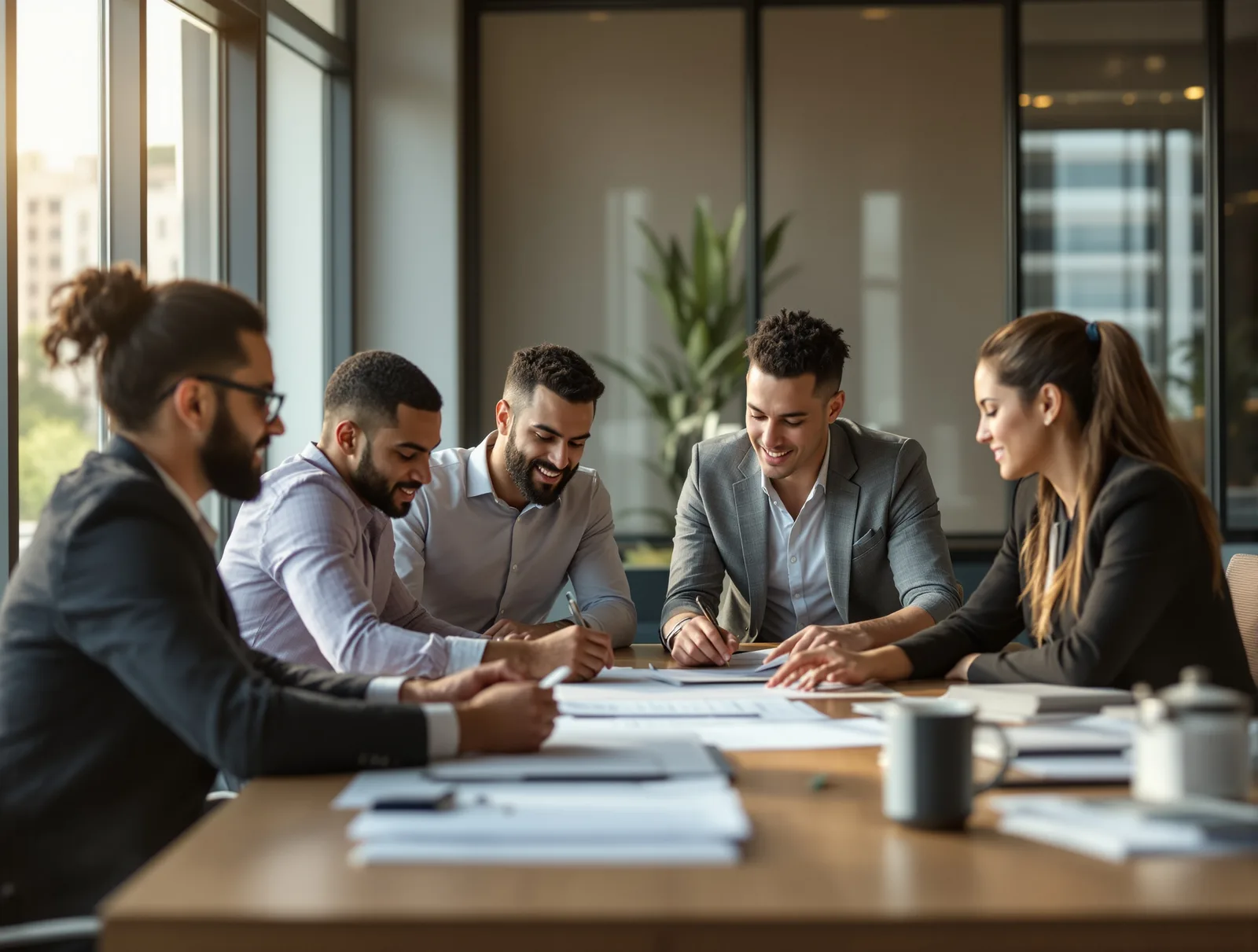 Réunion de travail moderne chez Nova Conseil Réunion de travail moderne chez Nova Conseil